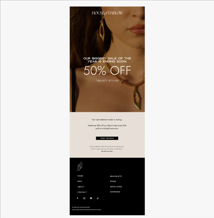 50% OFF ends soon e-blast Nov 30